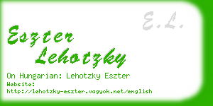 eszter lehotzky business card